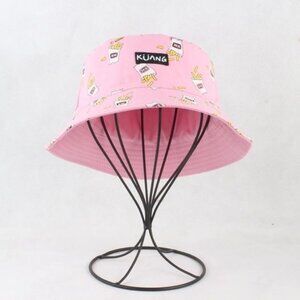 Küang Pink Fries Bucket Hat One Size Unisex Streetwear Summer Cap